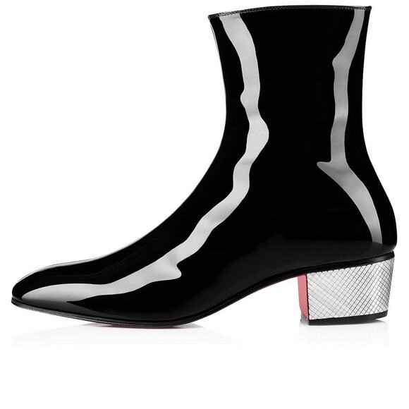 Christian Louboutin Palace Boot Donna 40 Black Patent Leather Heel Boot 35.5 - Picture 3 of 10